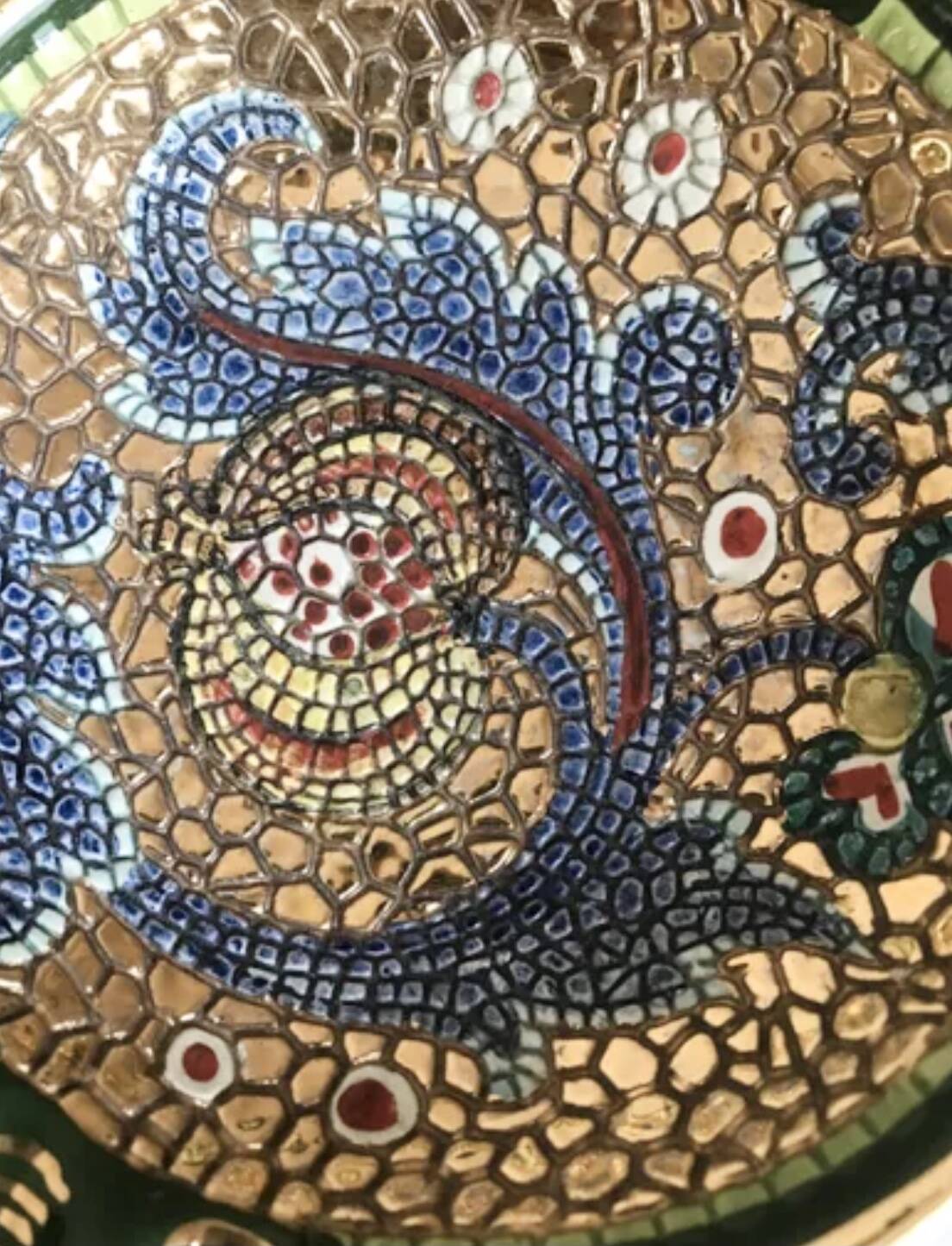 Ceramic and gold trinket dish