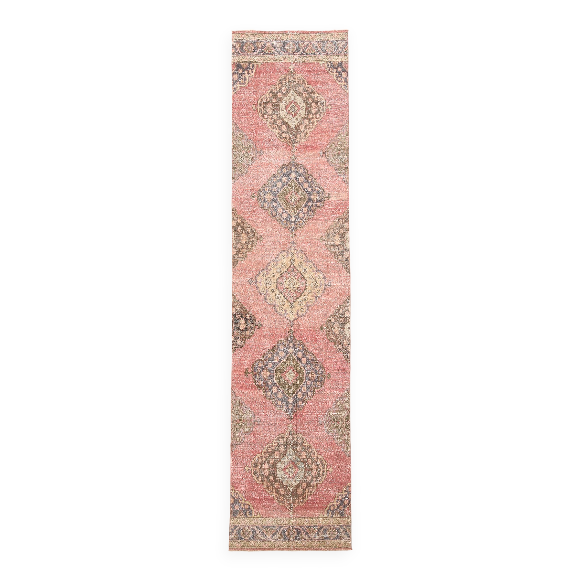 3x11 Vintage Turkish Runner Rug, 91x344Cm