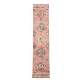 3x11 Vintage Turkish Runner Rug, 91x344Cm