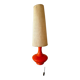 Mid Century Orange Ceramic Floor or Table Lamp 1960S Vintage Home