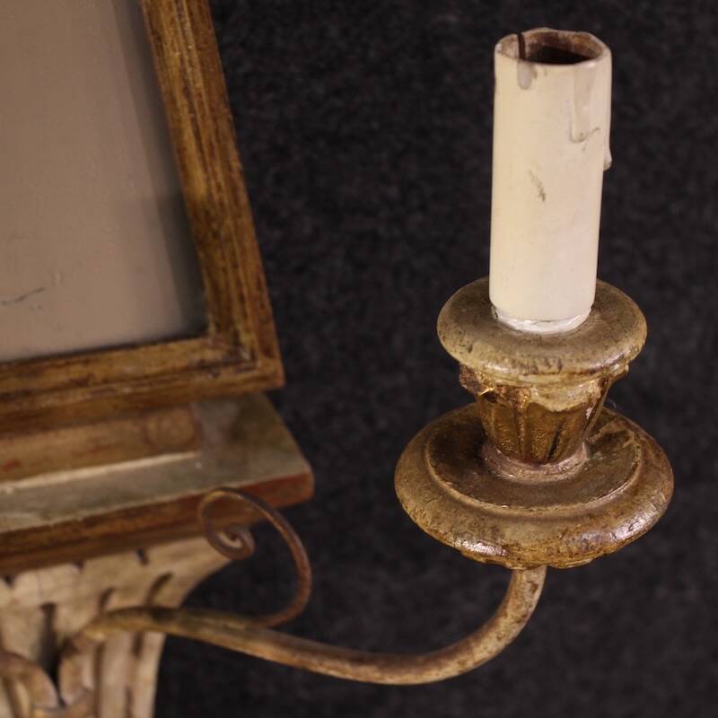 Pair of 20th century Italian Louis XVI style wall lamps