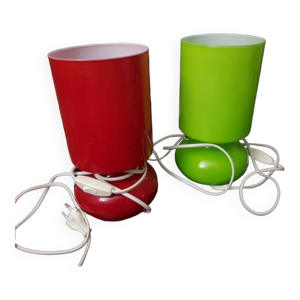 Duo de lampes rouge et vert Lykta