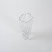Ice glass vase, Danish design, 1970s, made in Denmark