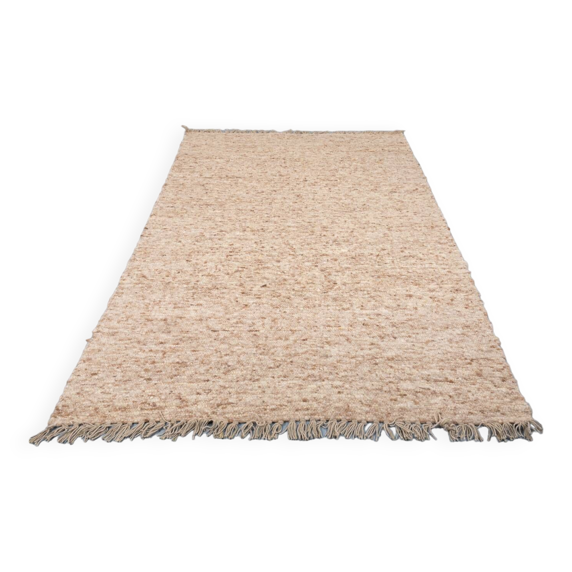 Vintage hand made lana wool rug for sisal, 1980’s italy