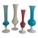 Set of 4 vintage opaline vases