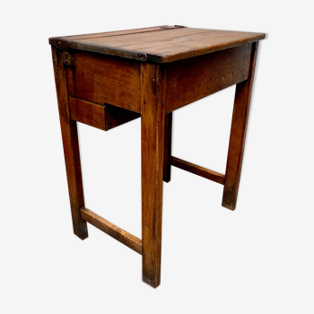 Bureau d’école en bois vintage