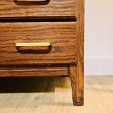 Vitrine commode bois année 70