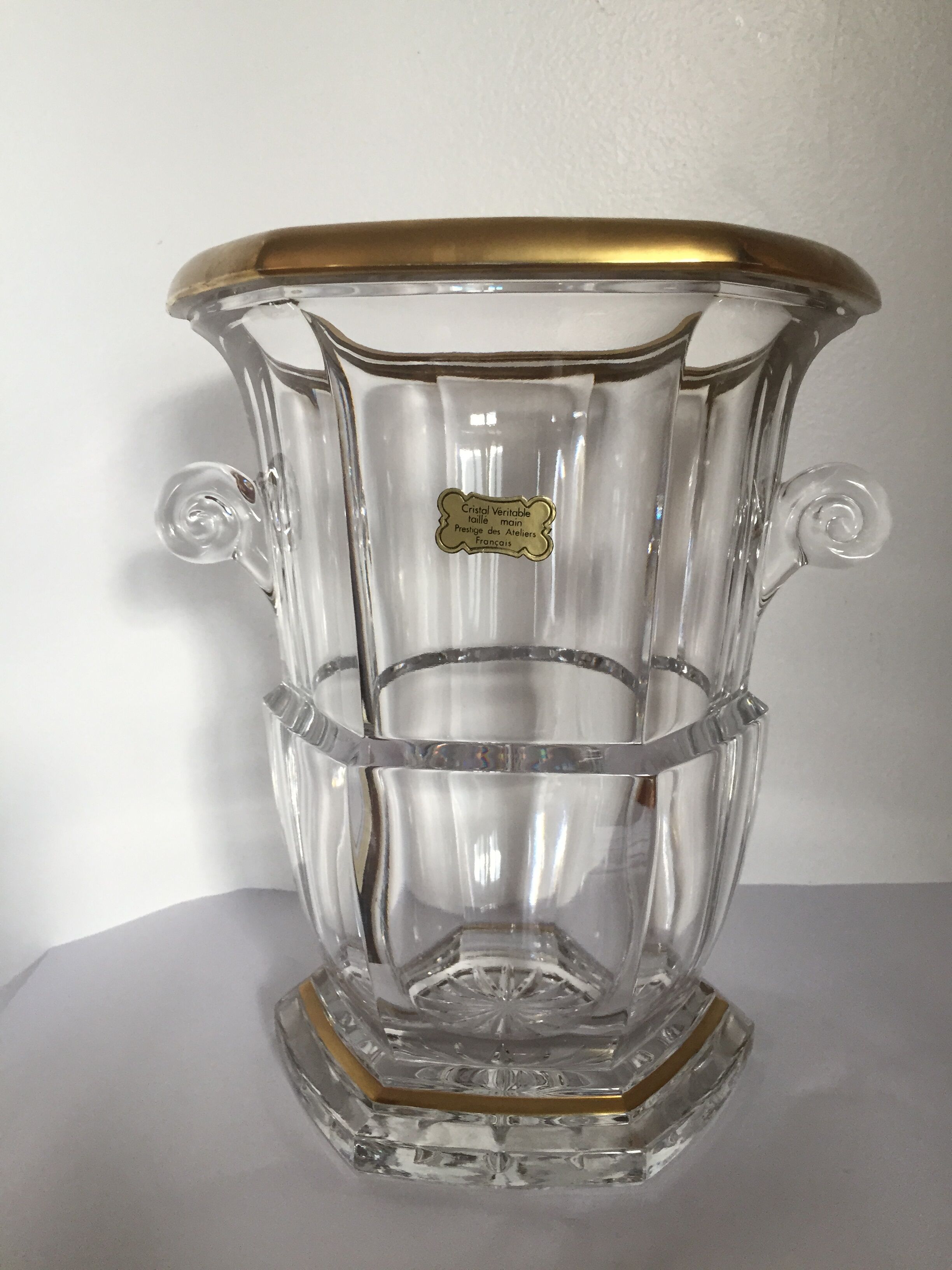 Seau à champagne en cristal