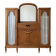 Art Deco sideboard in solid wood with central mirror.