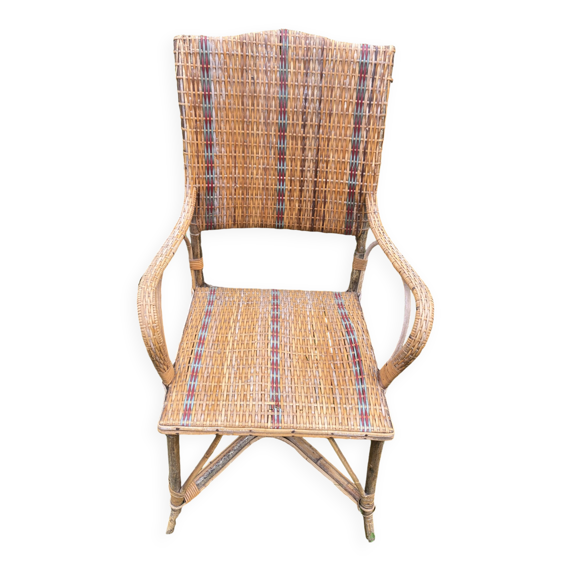 rattan cane armchair