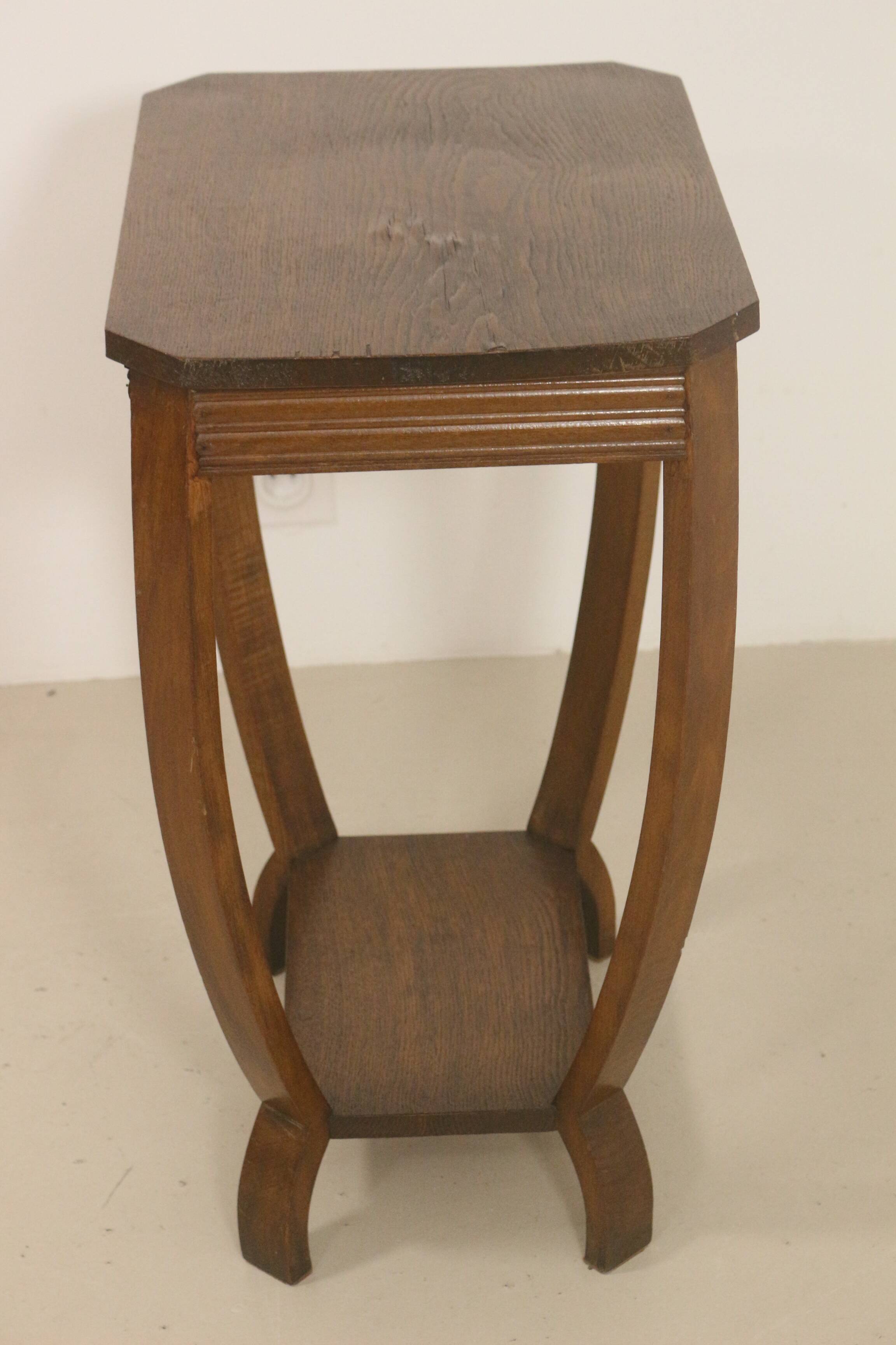 Art deco curved wood pedestal table ref bagatelle.