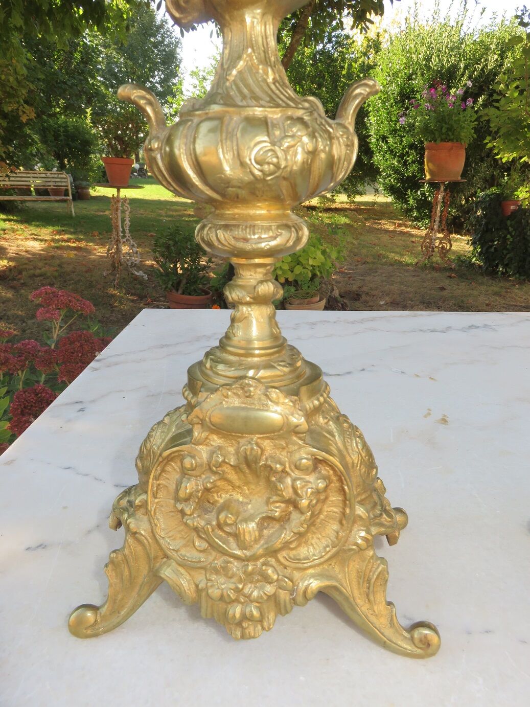 Pair of brass candlesticks