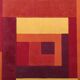 1970s Stunning Geometric Space Age Rug in Wool. Made in Italy