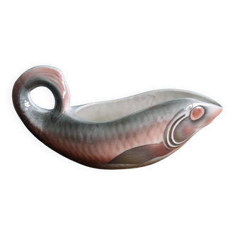 Zoomorphic fish sauce boat Digoin Sarreguemines