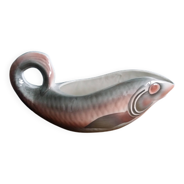 Zoomorphic fish sauce boat Digoin Sarreguemines
