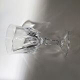 Lot of 6 crystal digestive glasses cut to octagonal feet early 20th century