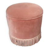 Old pouf box velvet footrest