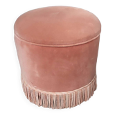 Old pouf box velvet footrest