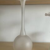 Série 4 vases vintage en verre dépoli