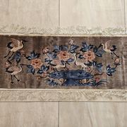 Luxurious Rug 100% SILK/China/Hand-Tied/Crane Motif/1950s