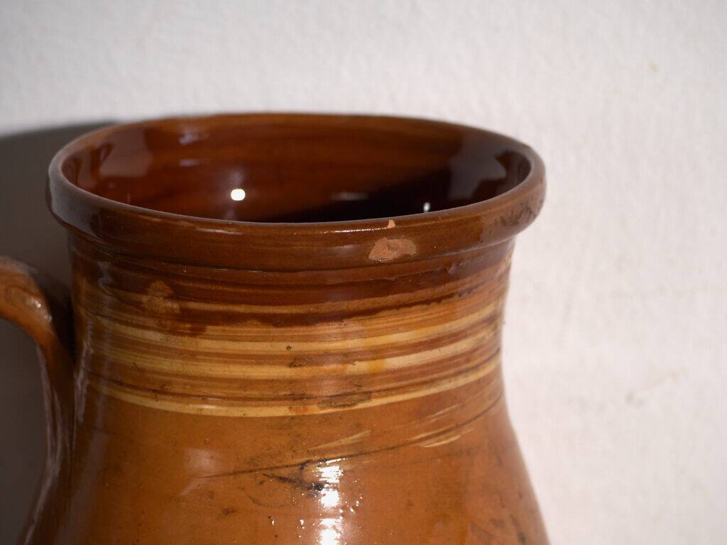 Old glazed ceramic jug – Central Europe, around 1930