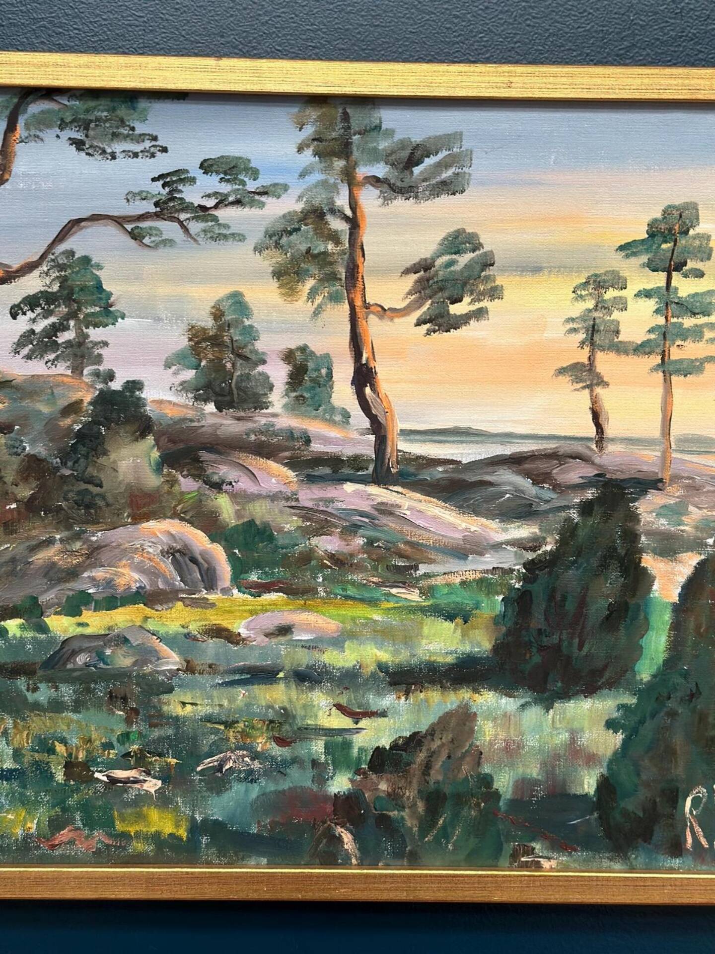 Original Mid 20th Century Painting – Rita Hansen (Oslo, 1924) – Framed