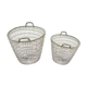 Lot of 2 metal baskets
