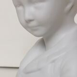 Bust biscuit child Houdon porcelain
