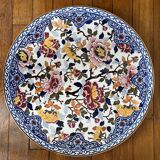 Very large Gien earthenware dish, Peonies model