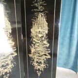 Laque screen black fund pattern