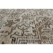 1970s Vintage Persian Handmade Wool Cotton Brown Area Rug 281x370