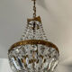 Balloon chandelier in bronze and pendants