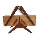 Vintage compas sewing basket