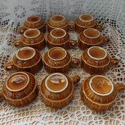 12 antique coffee cups with saucers