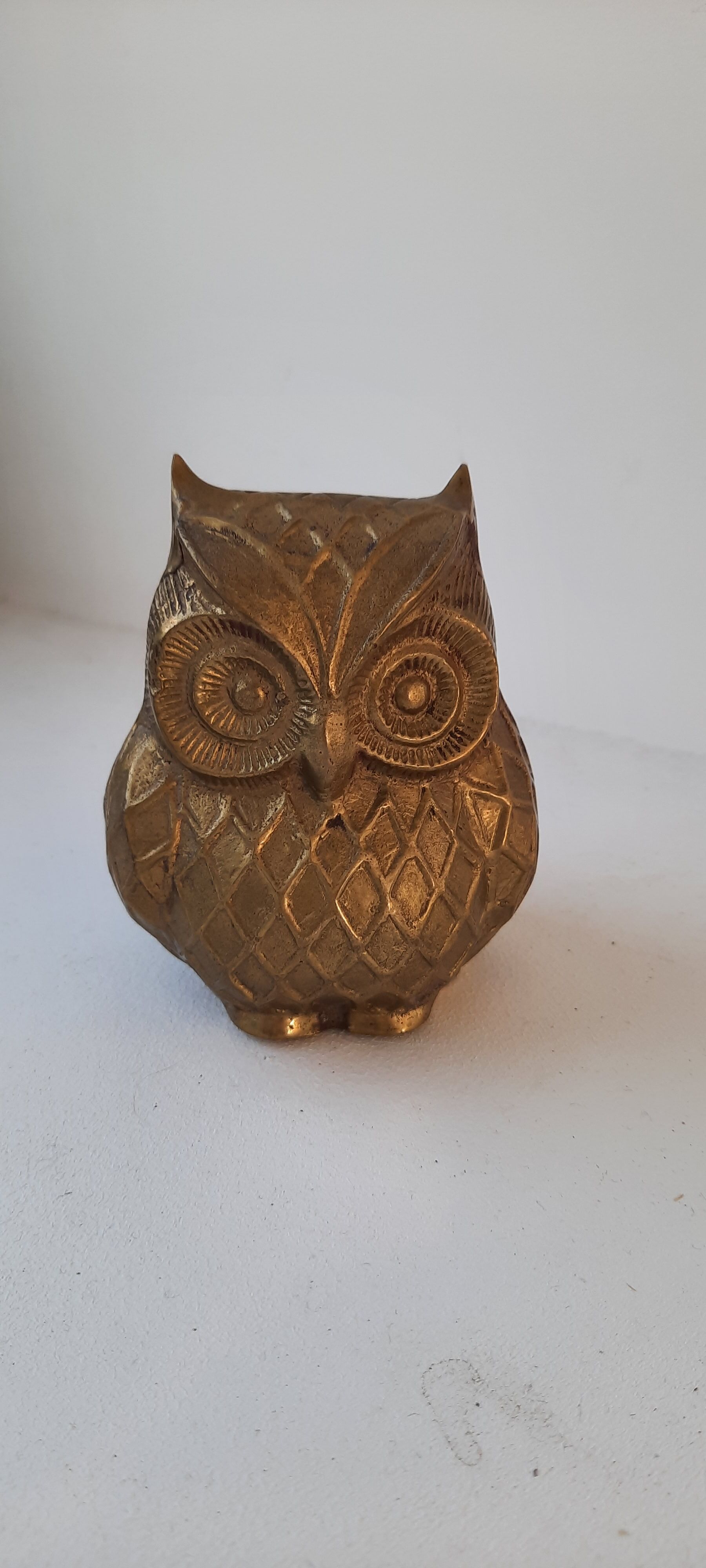 Golden metal owl