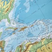 Carte Amérique du Nord vintage de 1950