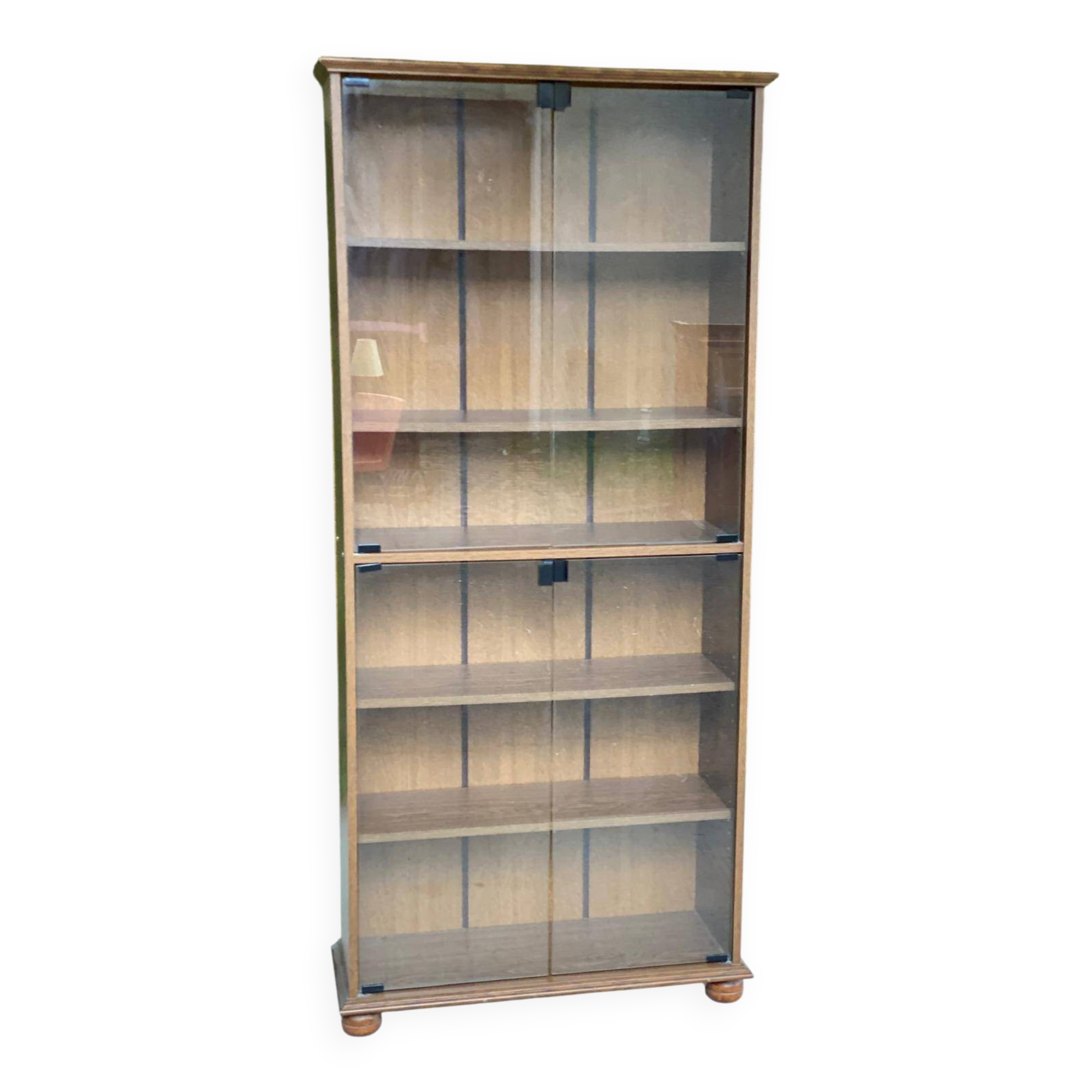 Vitrine anglaise vintage en bois