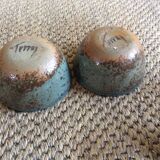 Series of 4 sandstone bowls