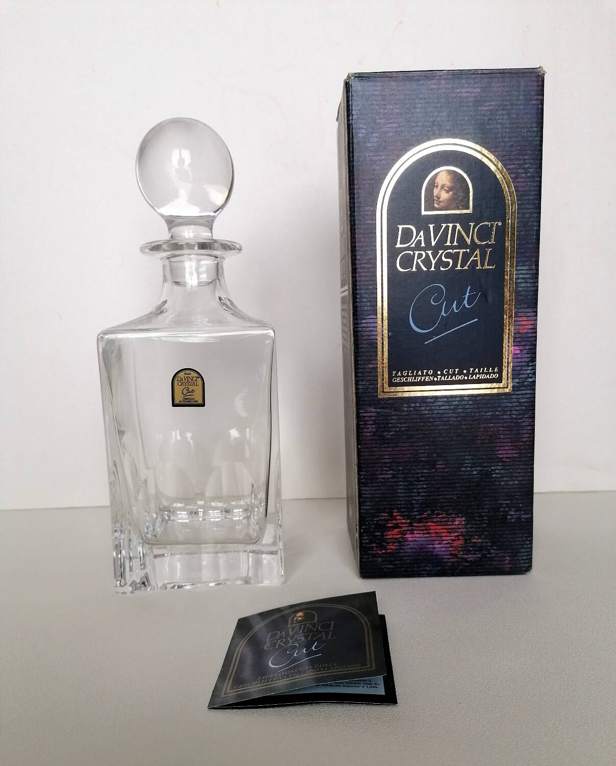 Da Vinci crystal whiskey decanter