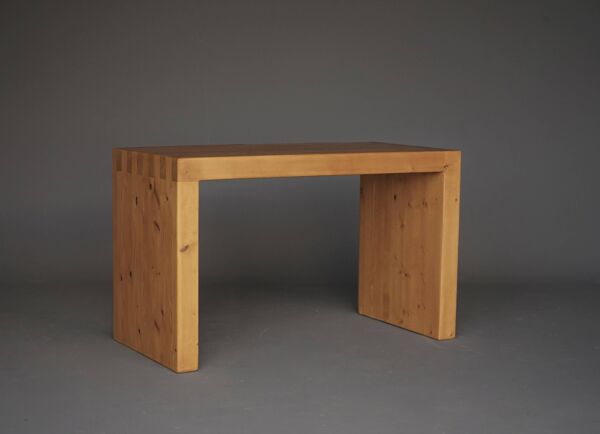 Banc vintage en pin massif dans le style d'Ate van Apeldoorn, années 1970