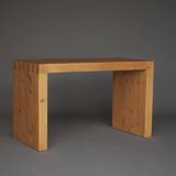 Vintage solid Pine Bench in the style of Ate van Apeldoorn, 1970s