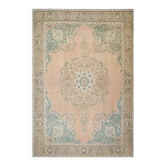 Tapis de zone vintage persan fait main en laine et coton des années 1970 285x397