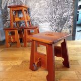 Set of 4 pine mountain stools