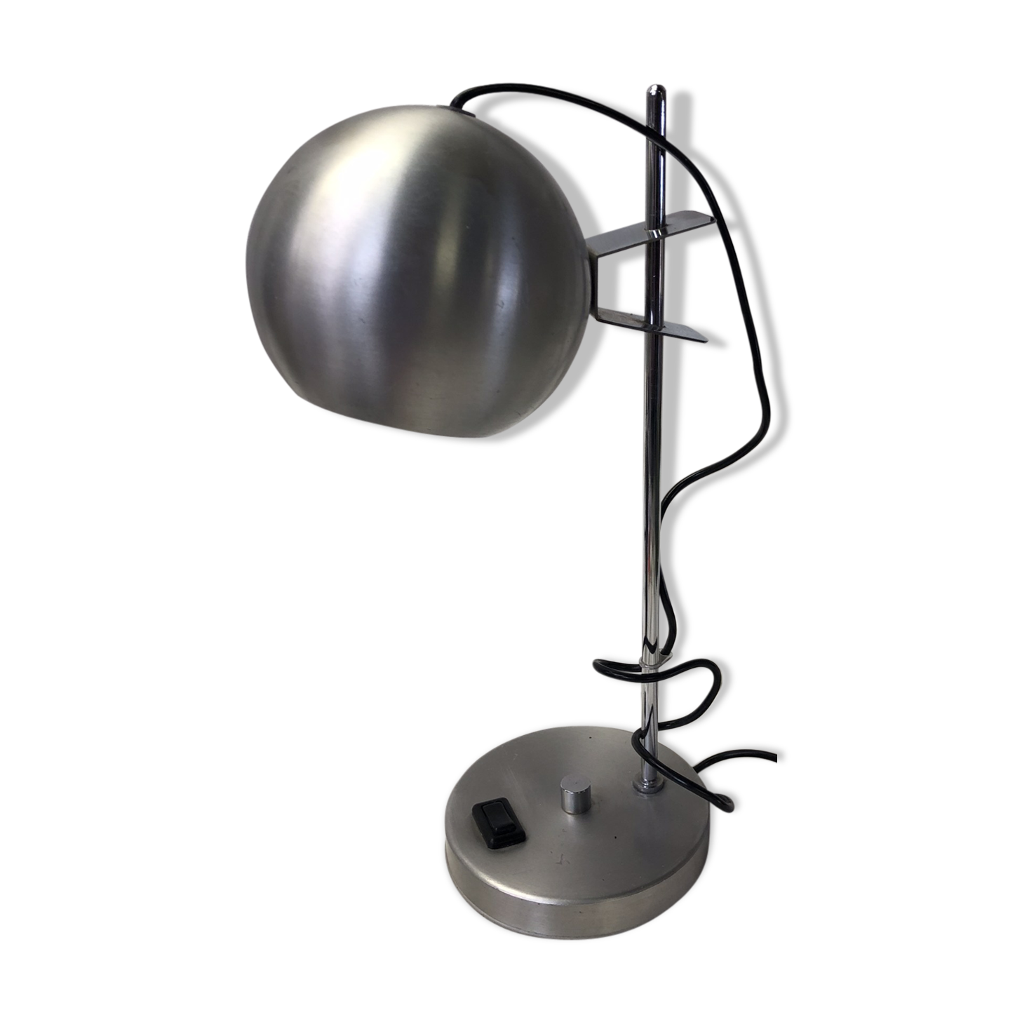 Vintage chrome ball table lamp