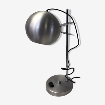 Lampe de table vintage boule chrome