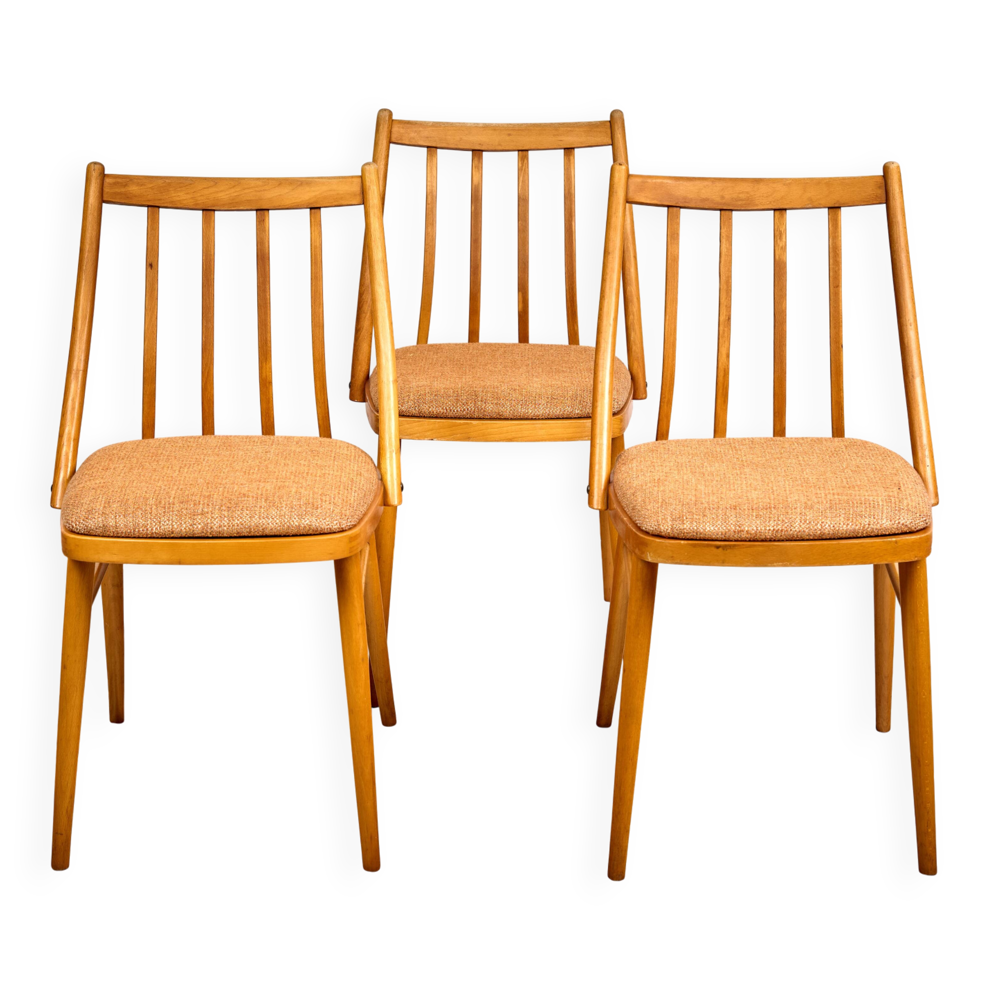 Set of 3 Dining Chairs by A. Suman, 1960s, Czechoslovakia