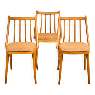 Set of 3 Dining Chairs by A. Suman, 1960s, Czechoslovakia
