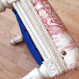 Old Footrest Toile de Jouy to restore
