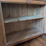 Vintage Parisian Buffet - Patinated Blonde Pine - 100x100cm