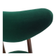 Chaise cœur du milieu du siècle en velours de coton vert Adamo Eva par Dedar, Europe, années 1960